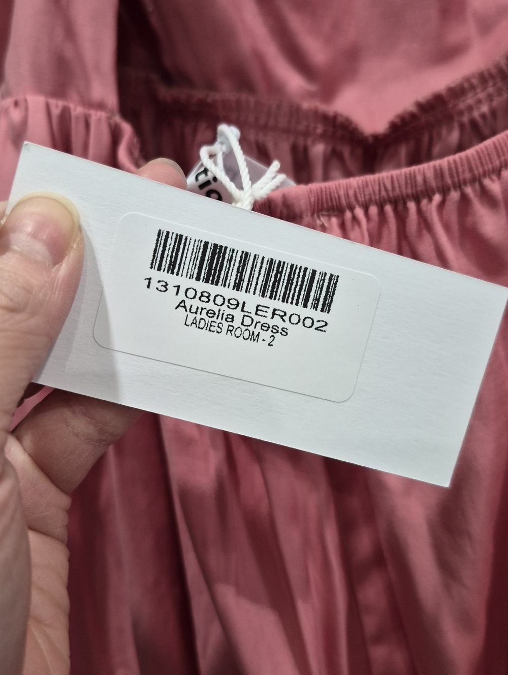 Reformation Aurelia Dress In Ladies Room Pink - Picture 9 of 9